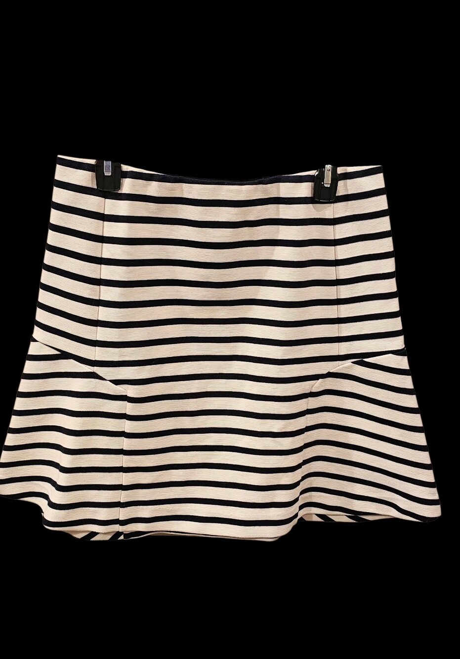 🤩ANN TAYLOR Black and White Striped Circle Skirt